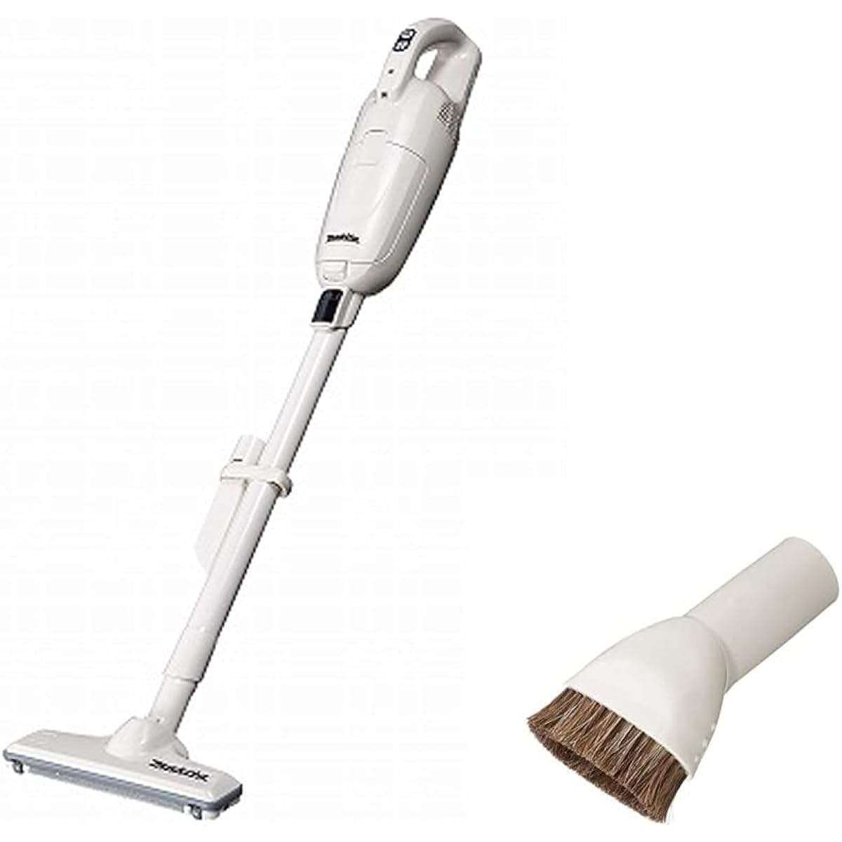 Makita Rechargeable Cleaner CL115FDW + Round Brush Set (Ivory)