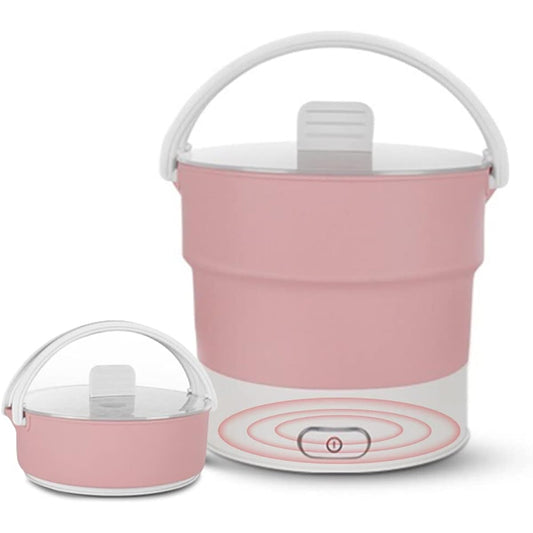 "Foldable Electric Kettle" Foldable Kettle, 100℃, 1L Large Capacity, Mini Electric Pot, Kettle, Home Boiler, 100-240V Compatible with Overseas, 2-Minute Boiling, Breast Preparation Equipment, Hot Water, Ramen, Spicy Soup, Poultry, Shabu-Shabu, Compact