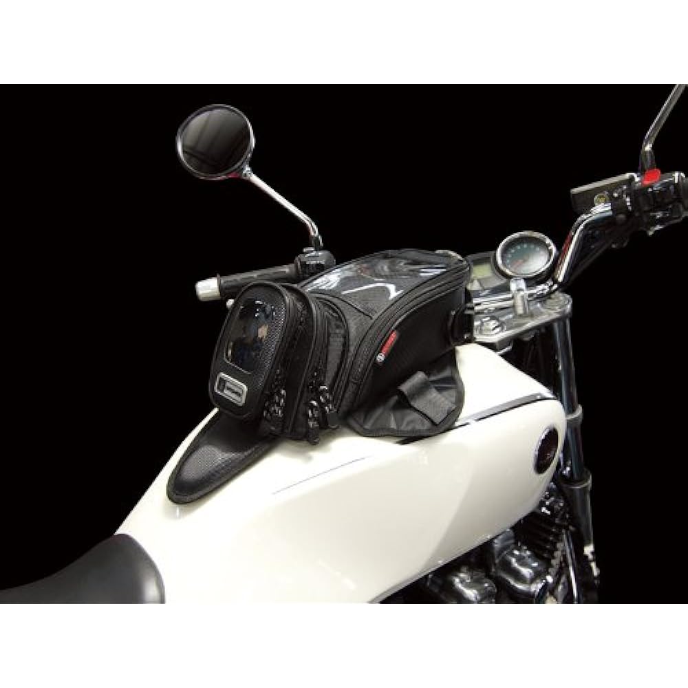 DEGNER Tank Bag Magnetic Polyester/PVC (Synthetic Leather) Red Piping 31x18x10cm NB-5A