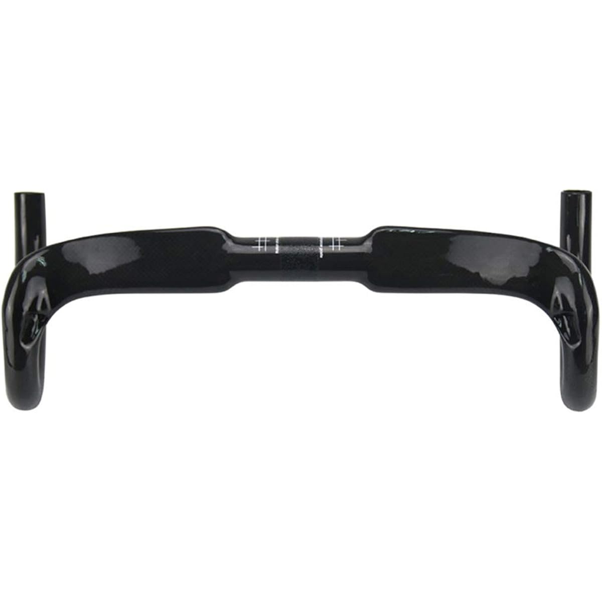 No Logo Road Bike Aero Handlebar Carbon Bicycle Carbon Handlebar Outer Diameter 31.8mm Bar 420mm 3K Glossy