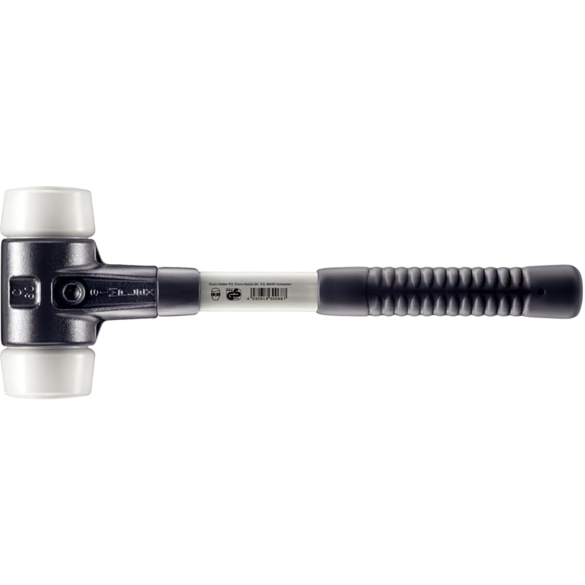 Halder Simplex Hammer Type C Super Plastic (White) Diameter 60 Head/Handle Replaceable Made in Germany