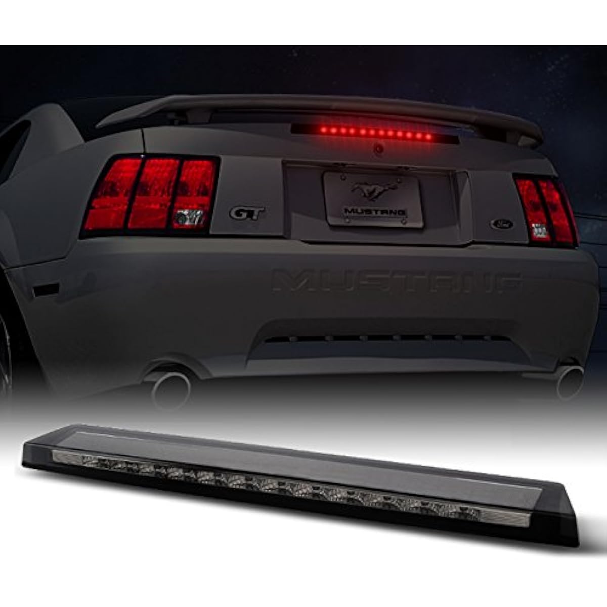 Ford Mustang LED replacement Third Brake Tail Lightoria Third Trunk Cargo Lumps Moke.