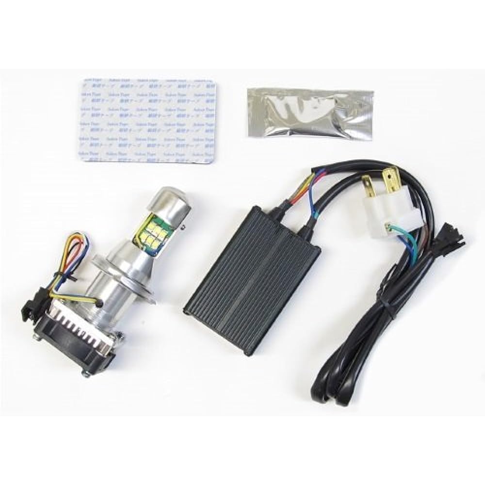 PROTEC LED headlight bulb (H4-Hi/Lo 30w 6000K) General purpose short heat sink 65001