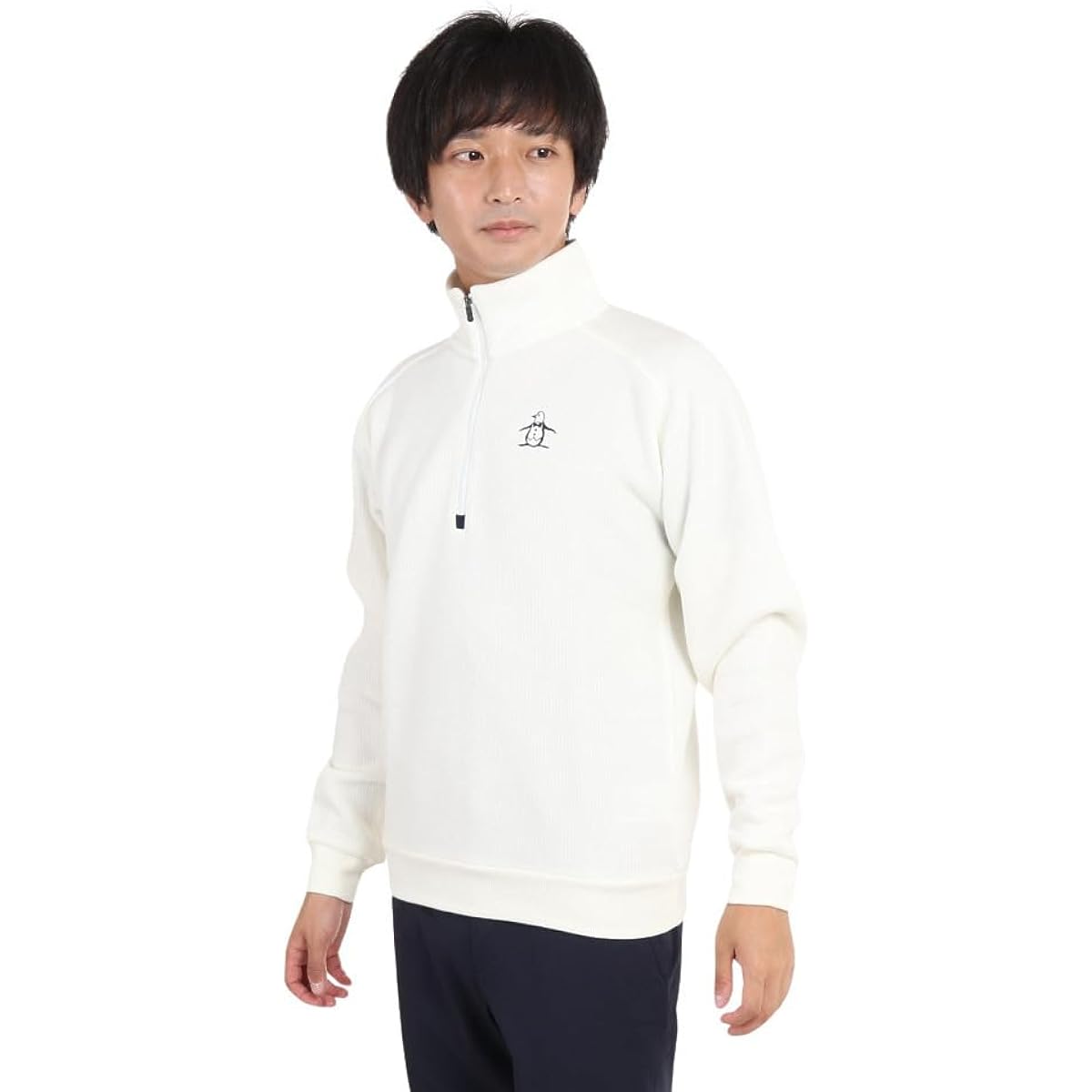 [Munsingwear] Half Zip Sweater Moisture Absorbing Heat Generating Classic Chest Penguin Logo Warm Daily Use Golf MGMWJL50XG