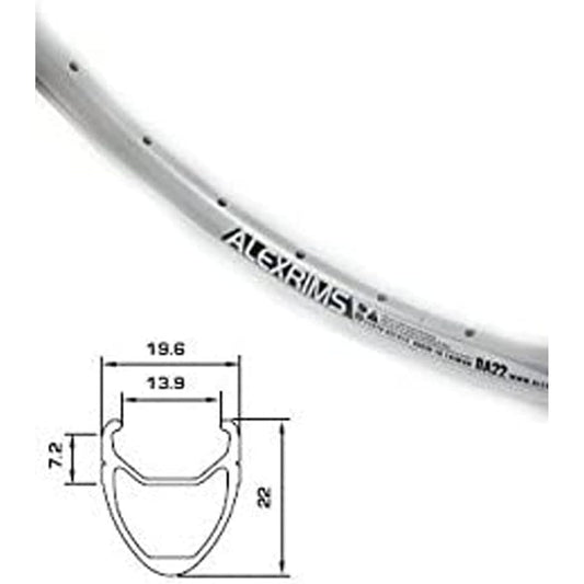 ALEXRIMS DA22 20(451) 32H CSW SLV Rim