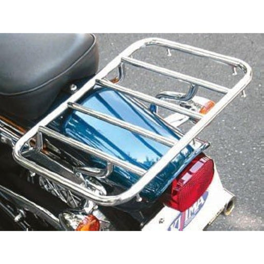 Kijima Motorcycle Bike Parts Meeting Carrier Harley-Davidson FXST ('86-'05)/FLSTF ('86-'06) Compatible with tandem seat, two-seater OK, steel chrome plated HD-08142