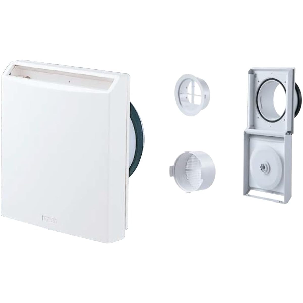 NASTA Indoor Ventilation Vent KS-V20R150S-# Cold Draft Reduction Type Silver Gray Main Unit: Depth 11.5cm Main Unit: Height 21cm Main Unit: Width 19cm Insect Screen Included