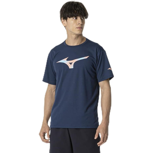 [Mizuno] Tennis Badminton Practice Shirt, Short Sleeve, Sweat Absorbent, Quick Drying, Dynamotion Fit, Unisex, 62JAB016