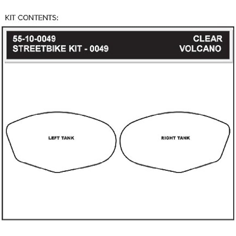 STOMPGRIP 55-4003 VOLCANO Traction Pad, Tank Kit, Clear, GSX-R1000 (05-06)