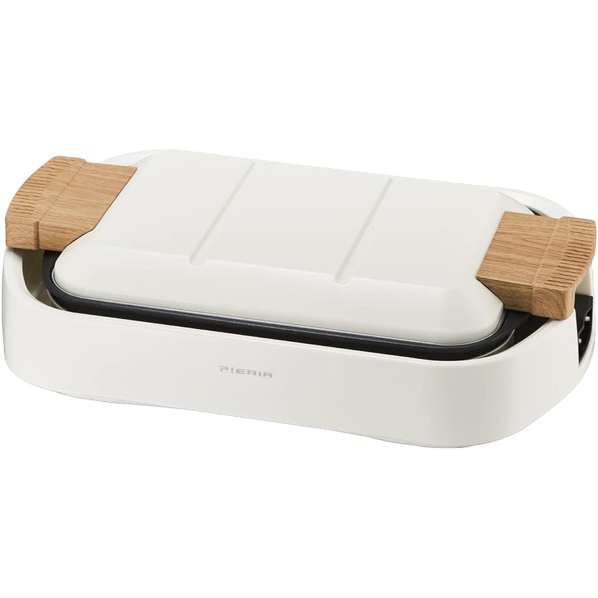 Doshisha Hot Plate with 3 Plates, Flat Plate, Takoyaki Plate, Wave Plate, Stepless Temperature Control, Storage Belt Included, Natural Wood