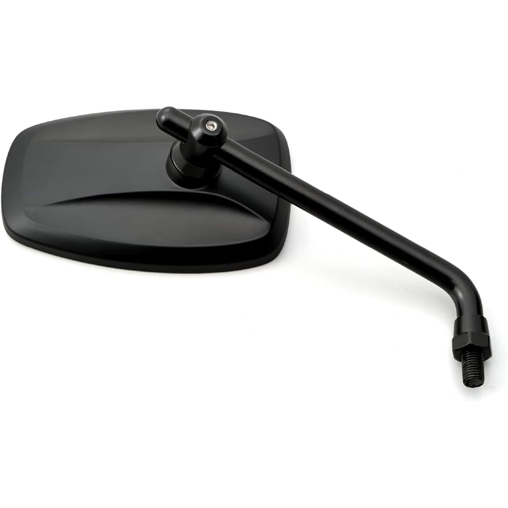 Daytona High Visibility Mirror, Motorcycle Mirror, 1 on each side, Left and Right Common, 10mm Positive Thread, Parallel/Low, Black 15405