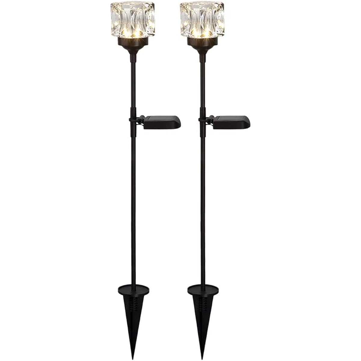 Garden Light Cube Stick Set of 2 Solar Solar Charging Outdoor LED Kisima (C739)