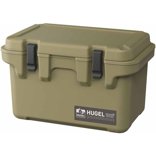 IRIS OHYAMA [30 Hours Cold Storage] IRIS OHYAMA HUGEL Cooler Box 20L Khaki Cooler Box Leisure Cooler Outdoor Camping Large Sports TC-20