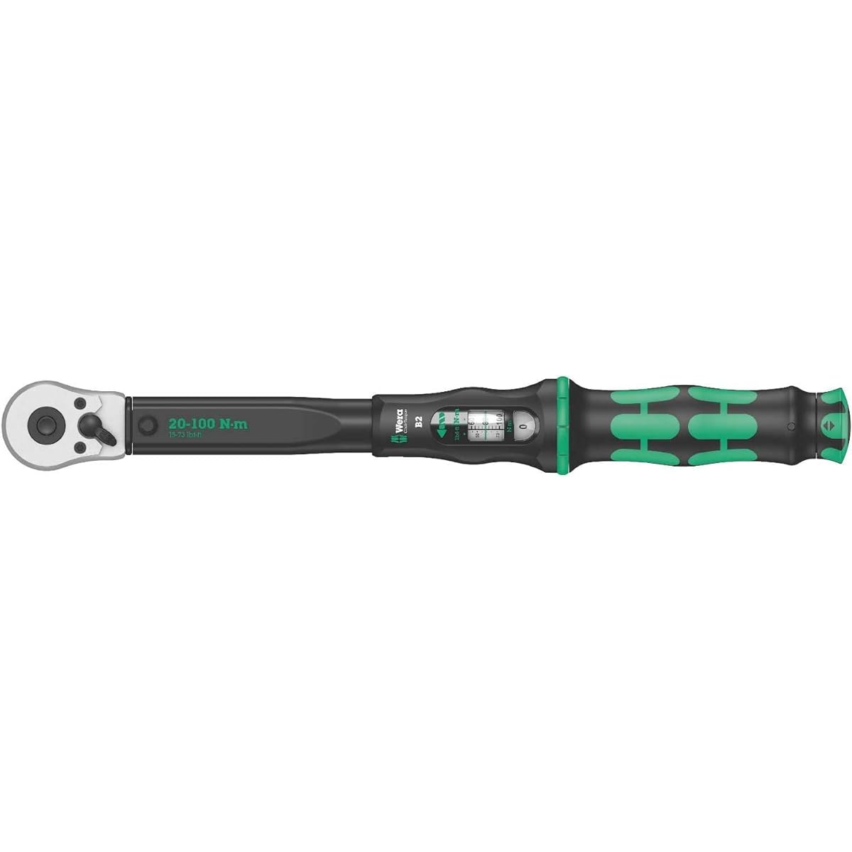 Wera 05075611001 | Click-Torque B2 Wrench Black/Green with Reversible Ratchet 10mm 20-100Nm [Regular Japanese Import Product]