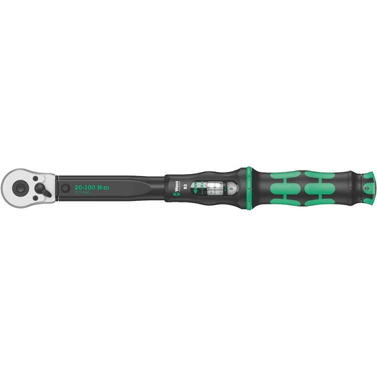 Wera 05075611001 | Click-Torque B2 Wrench Black/Green with Reversible Ratchet 10mm 20-100Nm [Regular Japanese Import Product]