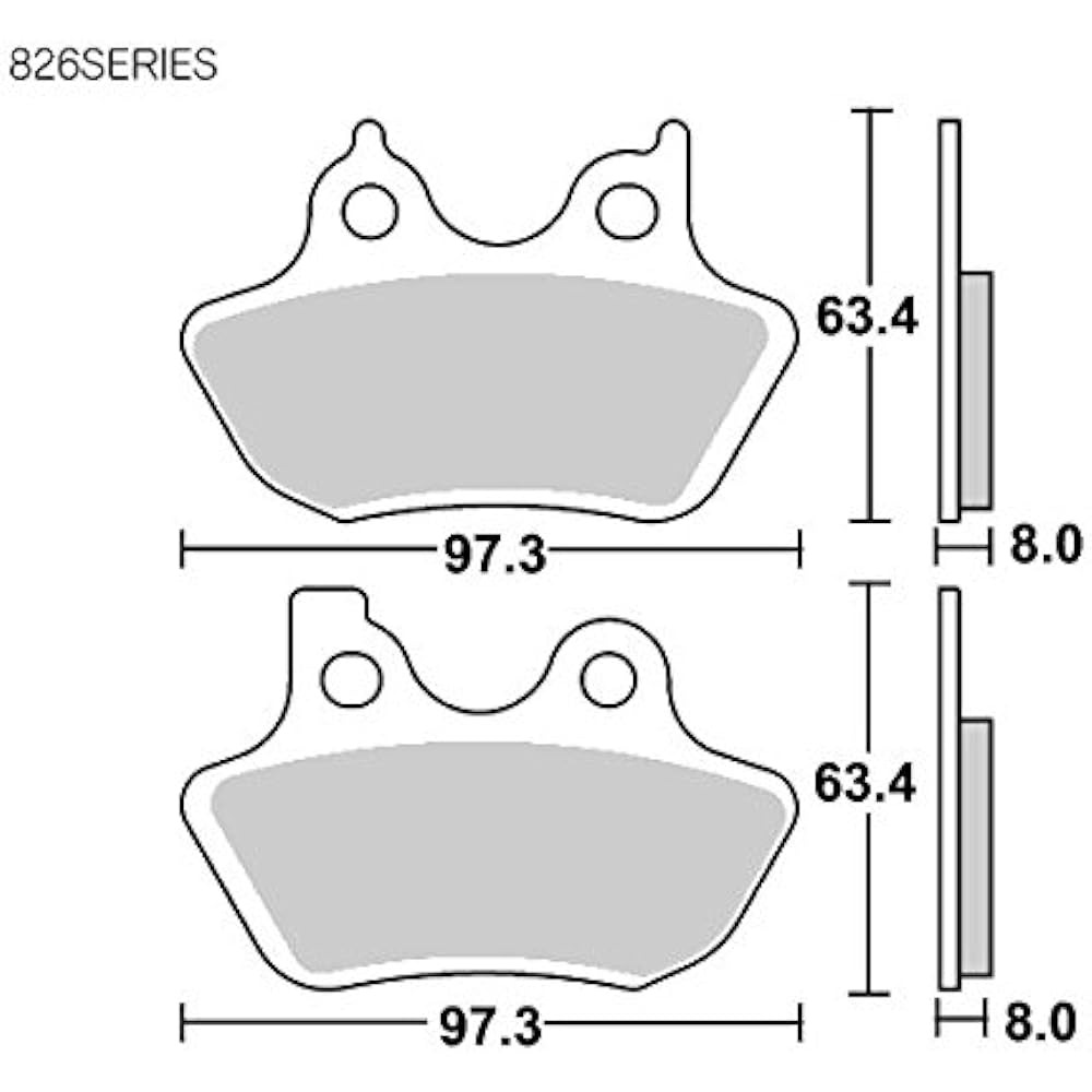 KITACO SBS Brake Pad 826LS Sinter Metal Harley-Davidson etc. 777-0826030
