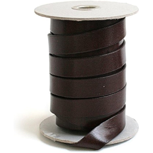 Nippon Chuko Tanned Leather Tape 20mm Width 10m Length Roll Dark Brown MTLS1020-4 Craft Leather Craft Genuine Leather Sheet