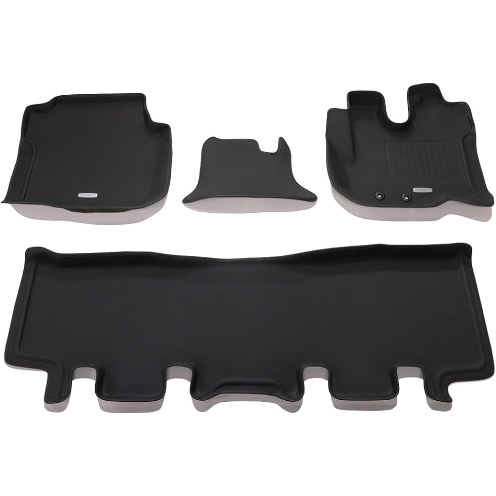 Clazzio Floor Mat 3D Type Set for 1 Caravan H24(2012)/6~R4(2022)/9 5/6 Seaters NEW Rubber Type Black EN-5290 [5EENB5290K]
