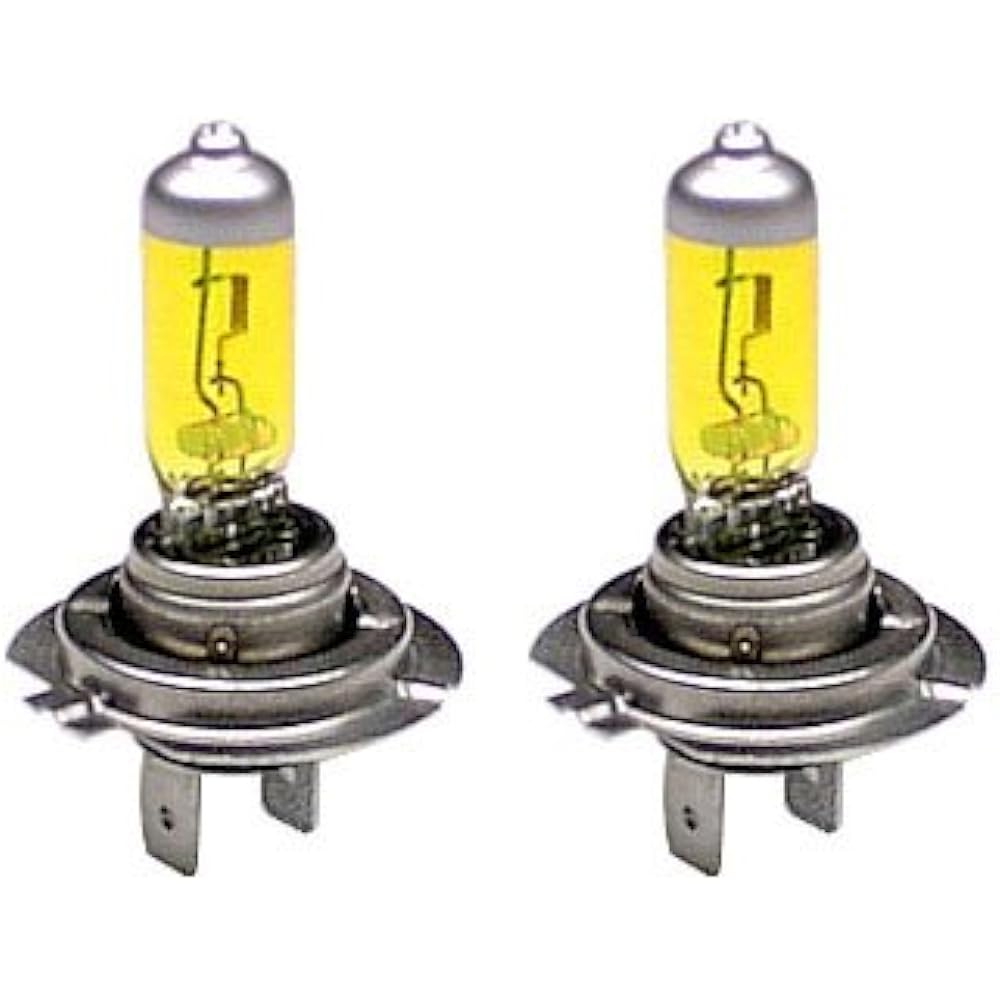 GP Thunder 3500K H7 55W Golden Yellow Light bulb For Foglight -High Beam -Low Ren SGP35K -H7 Pair