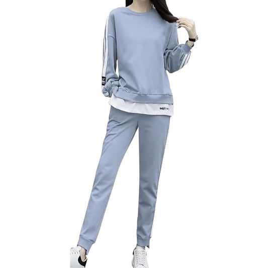 [Emptio] Top and Bottom Set Training Wear Tops Women's 3/4 Sleeve Jogger Jogging Sweatshirts