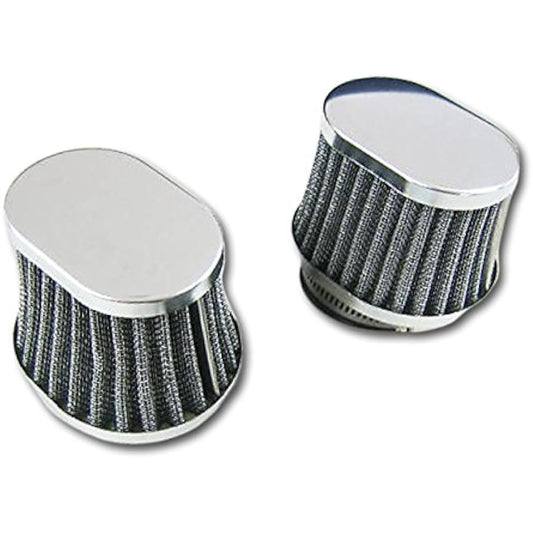 Power Filter Oval Taper Type 42mm (SET of 2) General Plated [MADMAX] (Motorcycle Supplies/Motorcycle Parts)