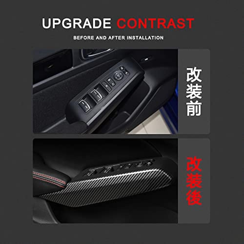 Onami 11CIV-23-TM Civic Door Panel, Inside Door Knob Cover, Window Switch Panel, Interior Panel, Honda New Model CIVIC FL1, ABS, 4P [Wood Grain Texture]