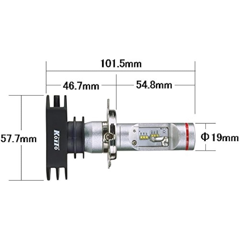 KOITO headlamp replacement LED bulb LED white beam Neo 12V 23/23W H4 type 6700K with lighting circuit vehicle inspection compatible product for repair 1 piece W314KWT