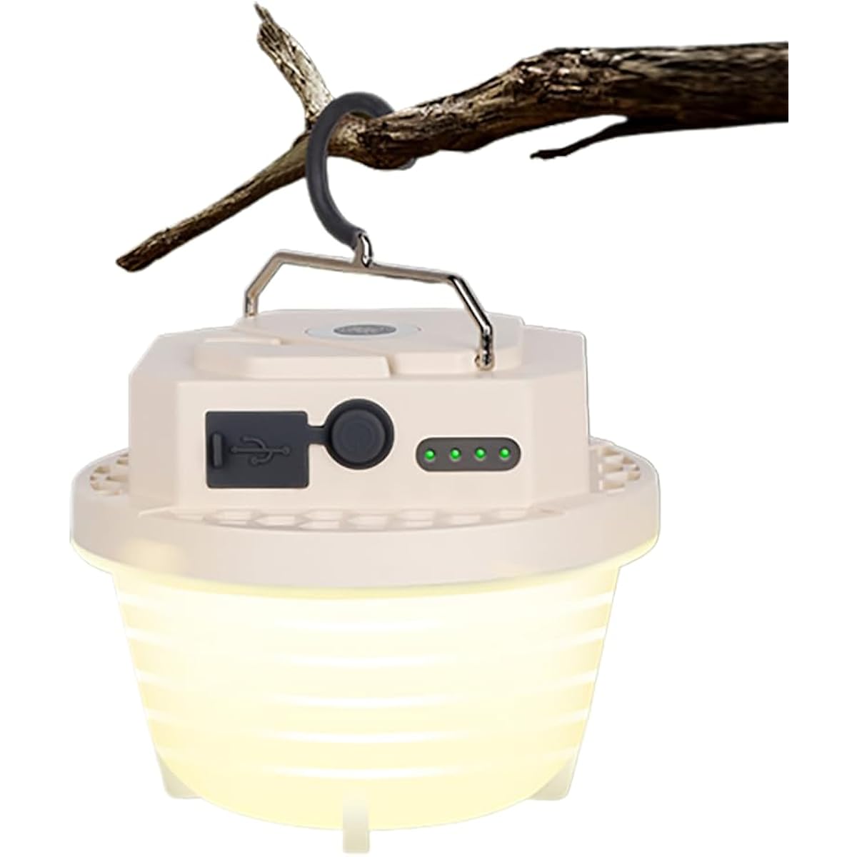 KAZARIKO LED Lantern, USB Rechargeable, Camping, Outdoor Light, 4800mAh Large Capacity Battery, Hanging, Includes Magnetic Type, Daylight Color, Daylight White, Light Bulb Color, 3 Color Switching, IPX4 Waterproof, For Fishing/Climbing/Walking/Work (Step