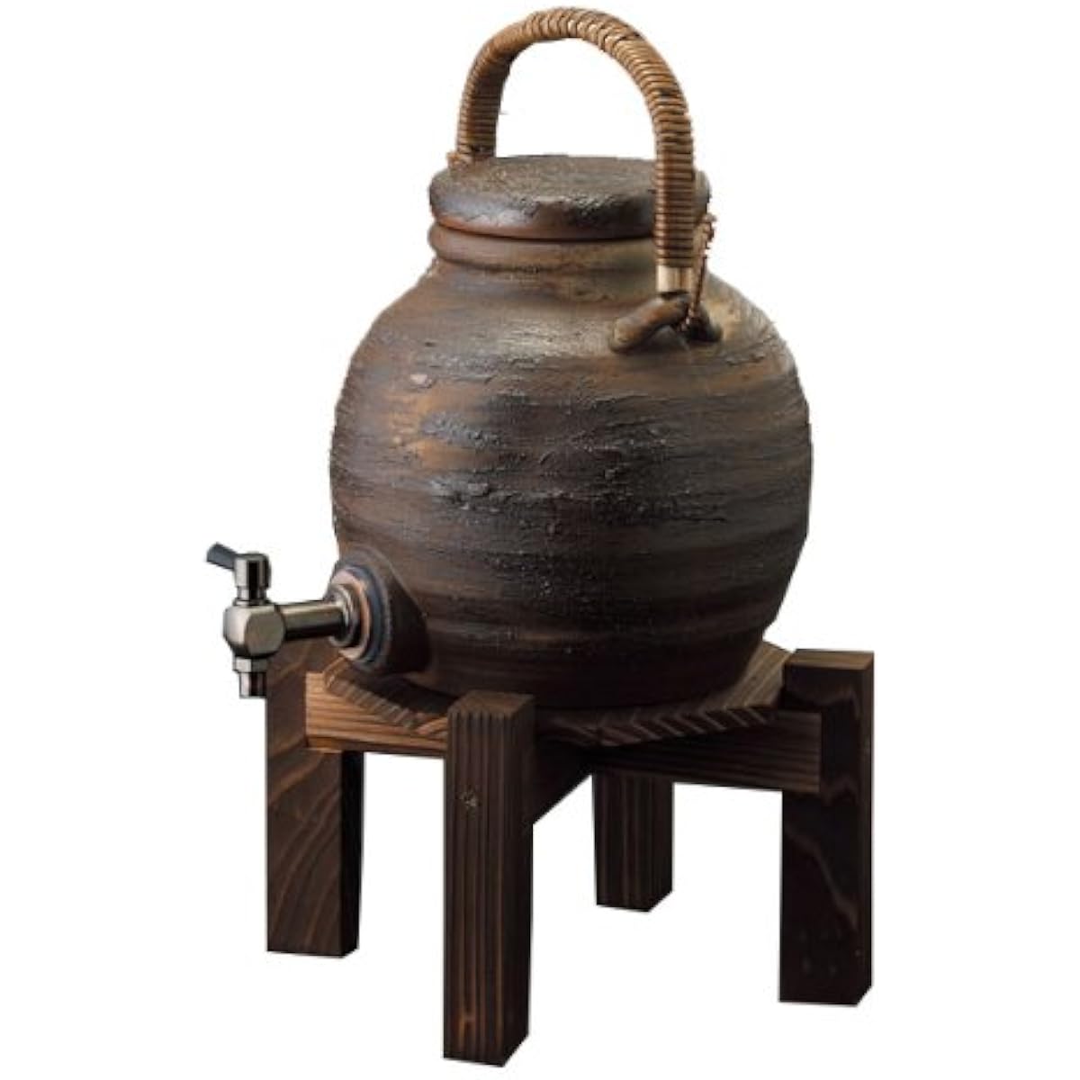 Handmade server (with cork stopper) Ceramic / Shigaraki ware Shochu server