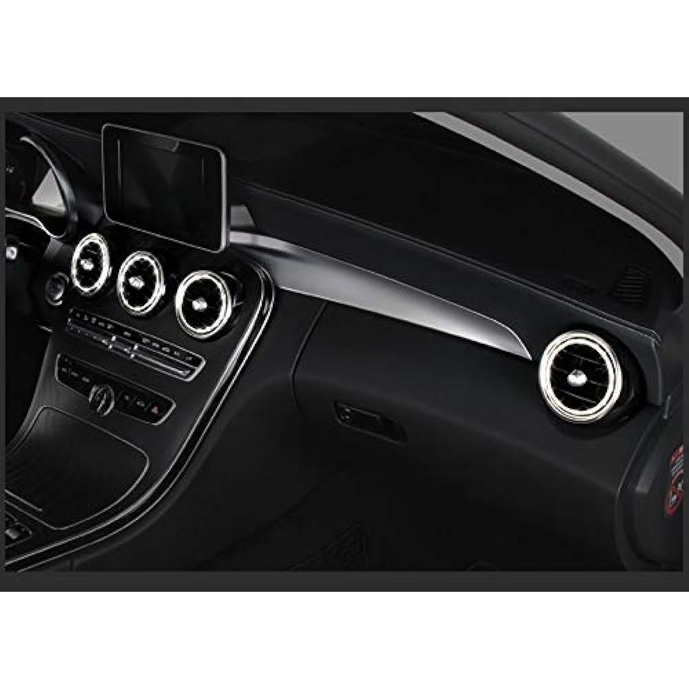 BENZ Air Conditioner Inner Ring C-Class GLC Silver Crystal Set of 5 W205/X253/C253 Front Air Conditioner Vent Outlet Accessories Interior
