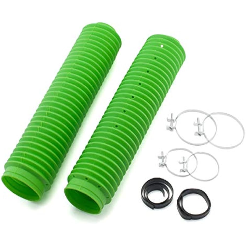 DRC Silicone Fork Boots, Type L, ?1.6 - ?1.8 inches (40 - 45 mm), Green