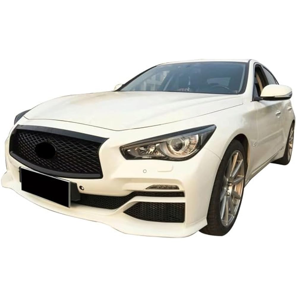 IKON Motorsports, Grill compatible 2015-2017 INFINITI Q50 All Jeer Style ABS Black Front Bumper Food Mesh 2016
