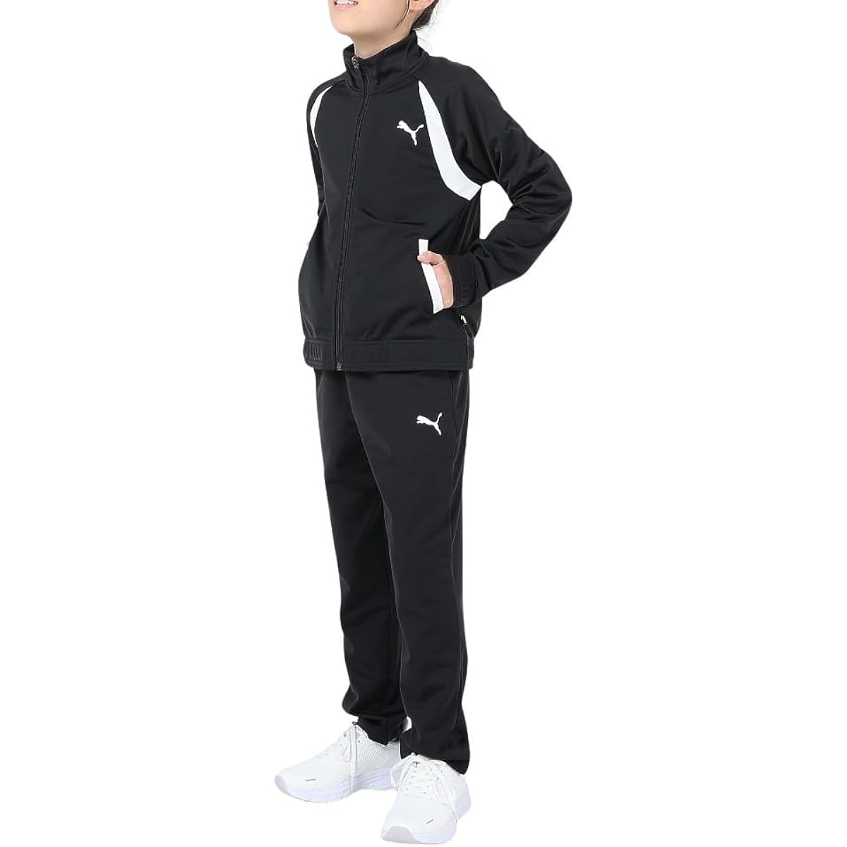 [PUMA] Top and Bottom Set Kids Jersey Poly Tricot Training Suit 675780