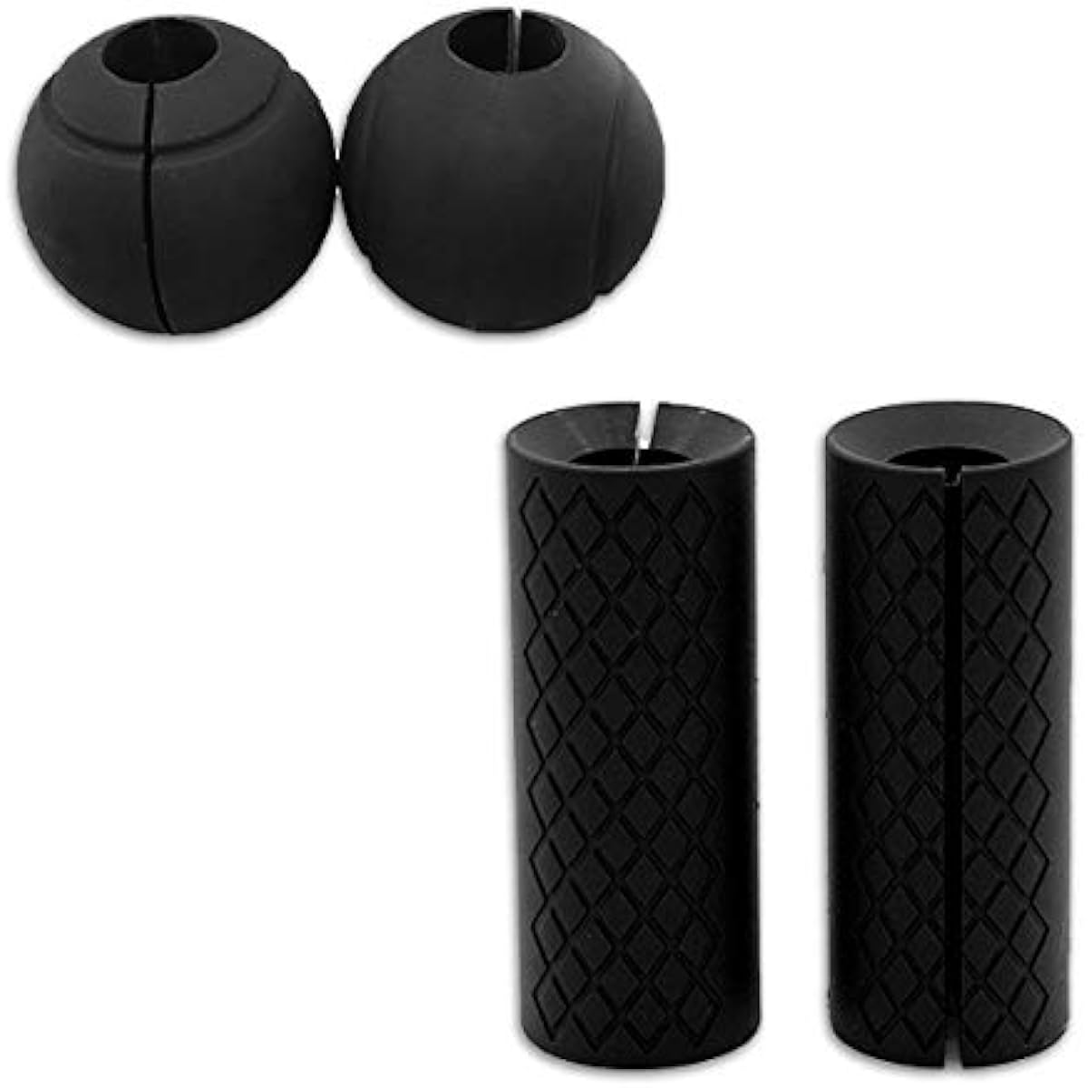 ABINECS Dumbbell Grip, 2 Types, 4 Piece Set, Barbell Grip Cover, Non-Slip, Forearm Strengthening