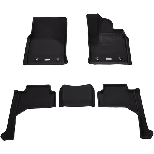 Clazzio Floor Mat 3D Type Set for 1 Land Cruiser FJA300W / VJA300W R3(2021)/8~ 5 Seater 300 Series NEW Rubber Type Black ET-1902 [5EETB1902K]