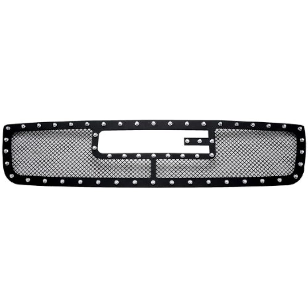 AP 2003-2006 GMC Sierra 1500 W/Logo Show Stainless Steel Black Rivet Mesh Grill# S18-H1775LG