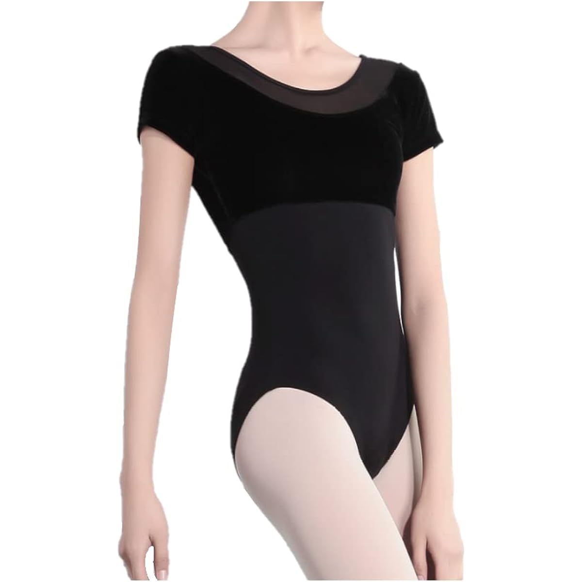 ProDance PLHA022B Velor Short Sleeve Leotard Ballet Simple Cute