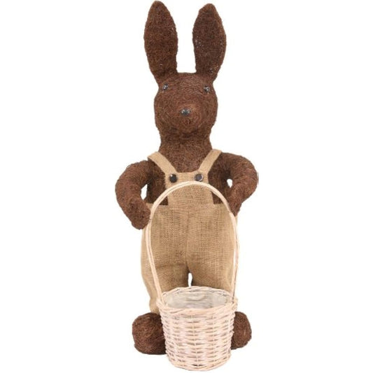 Ohashi Shinji Shoten Animal-shaped Planter Animal Basket Rabbit Brown 82-226