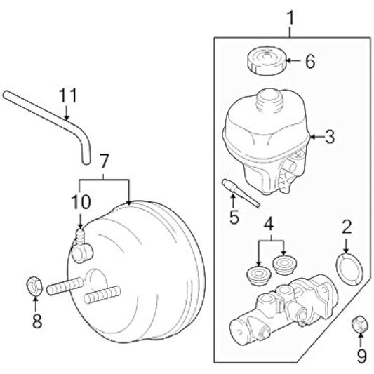 Mopar 6805 4878AA, brake master cylinder reservoir