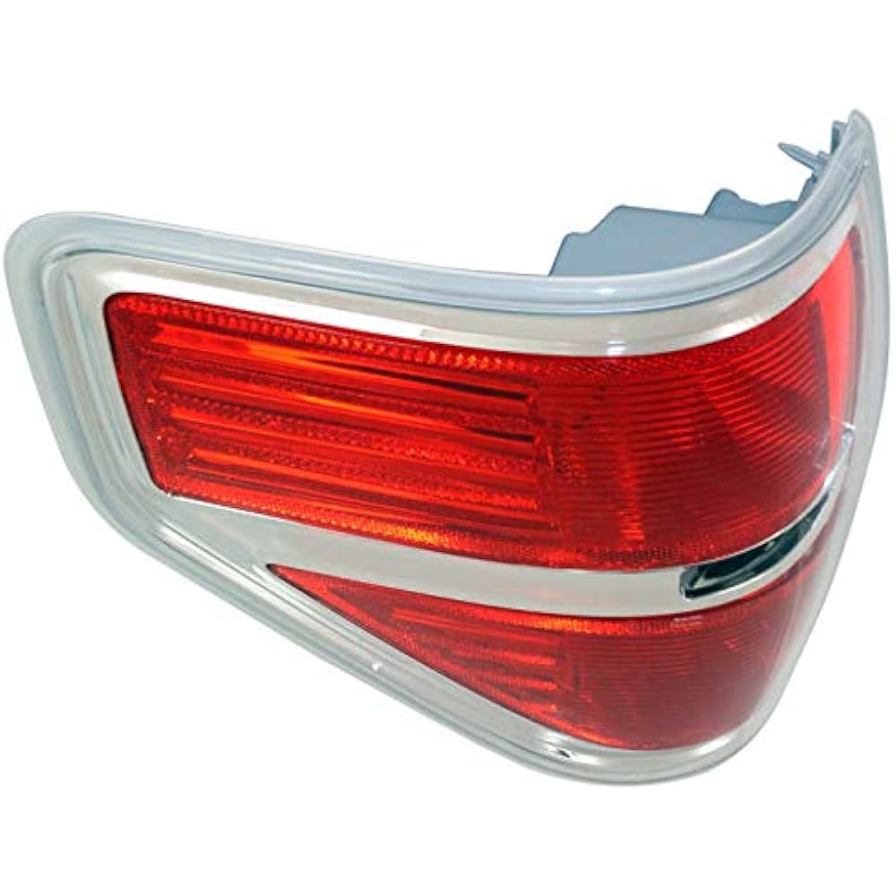 Taill Light Lens and Housing 2009-2014 Ford F-150 STYLESIDE Chromtrim CAPA driver's seat side