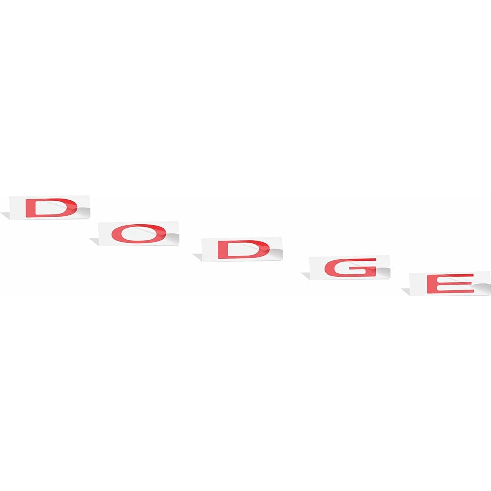 Durango Emblem Overlay Decal DODGE Lift Gate Overlay Decal [14-18 Durango] Red Durango-G3: DODGE-TB: NRD