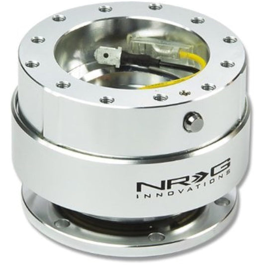 NRG Innovations SRK-100S 6 Hole Steering Wheel Silver Clome Quick Release / Hub Adapter GEN 1.0 SRK-100S