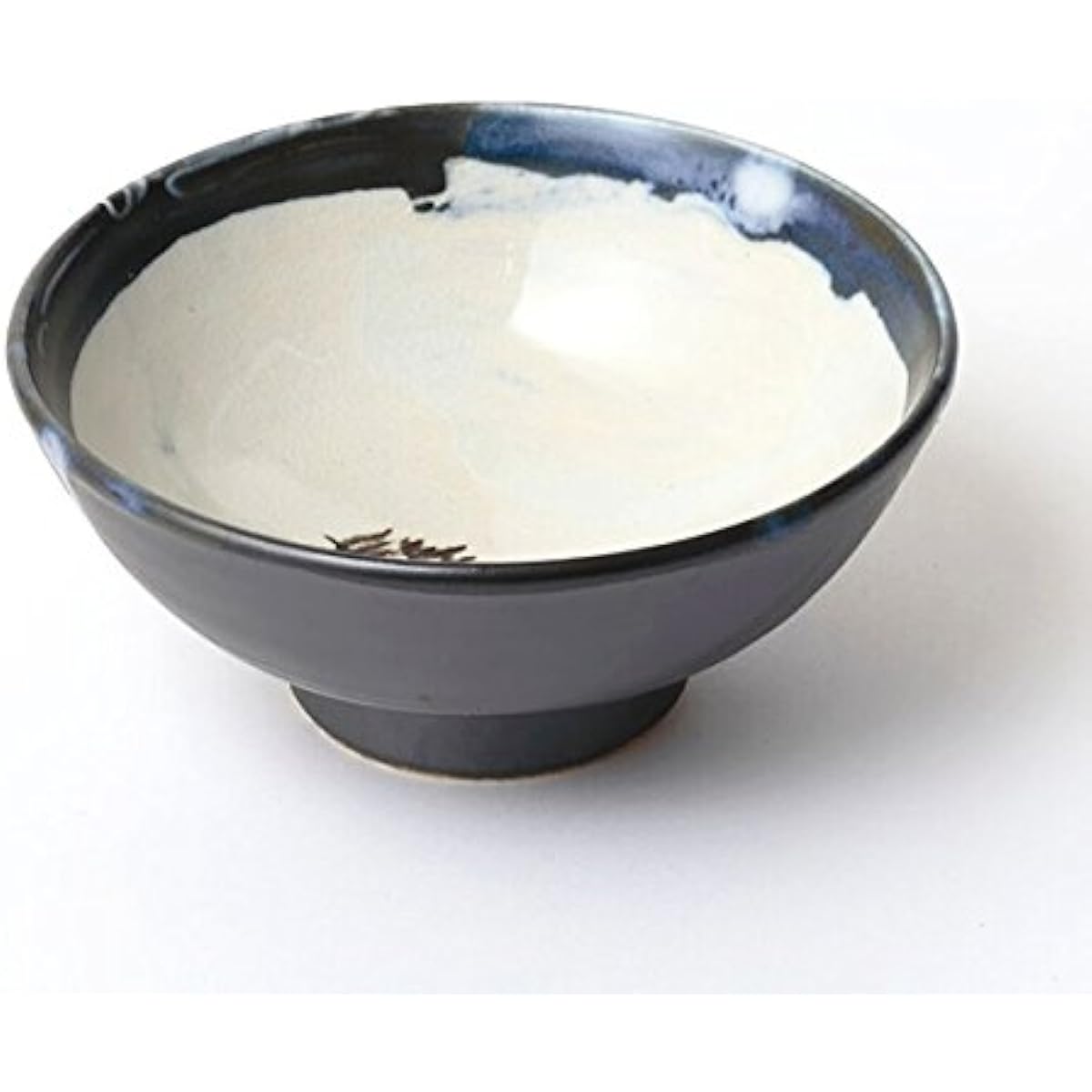 Ohori Soma ware Matsunaga kiln rice bowl black small