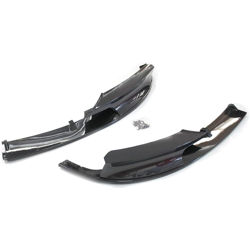 F30 F31 2012-2018 Front Bumper Lip Spoiler 2 Split Cover Trim Upgrade Anti-Scratch Protector Lightweight Aero DIY Accessories Custom Exterior Parts Carbon Look