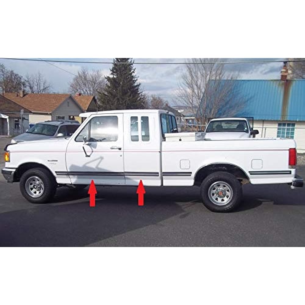 AUTOMOTIVE AUTHORITY LLC 1987-1991 Ford Black Chrome Side Body Trim Molding Locker Panel F150 F250 F350 BRONCO -3 inch Full Roll -24 FT 8791FBXX