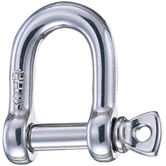 Wichard Shackle (D Shackle) Captive Pin Type Stainless Steel Pin Diameter 10mm Breaking Strength 5.2t 322342