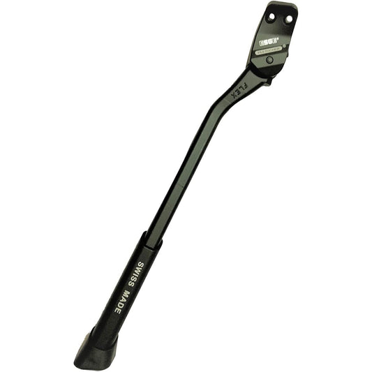 ESGE Rear Kickstand Swiss Made Comp 18 Flex Black/Black Chainstay Fixed Type (Dowel Hole Fixed Width 18mm), M5 x 20mm x 2 Pieces Load Capacity 50Kg