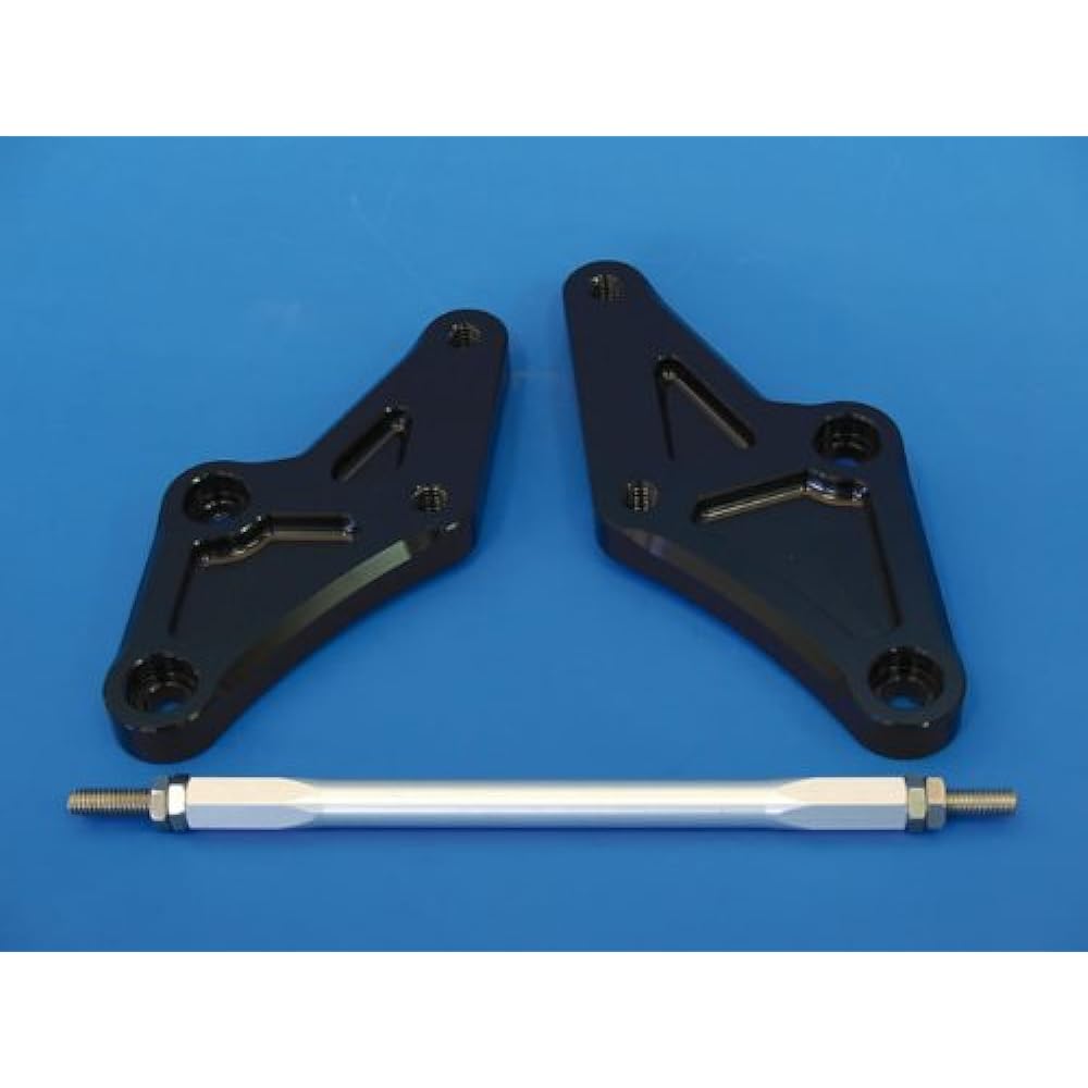WOOD STOCK Standard Step Offset Plate Kit Black Ninja250R [Ninja] OSP-K23-BKB