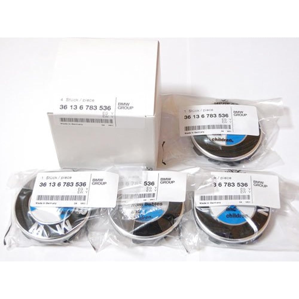 BMW genuine parts (directly imported from Germany) wheel center cap chrome edge set of 4 36136783536