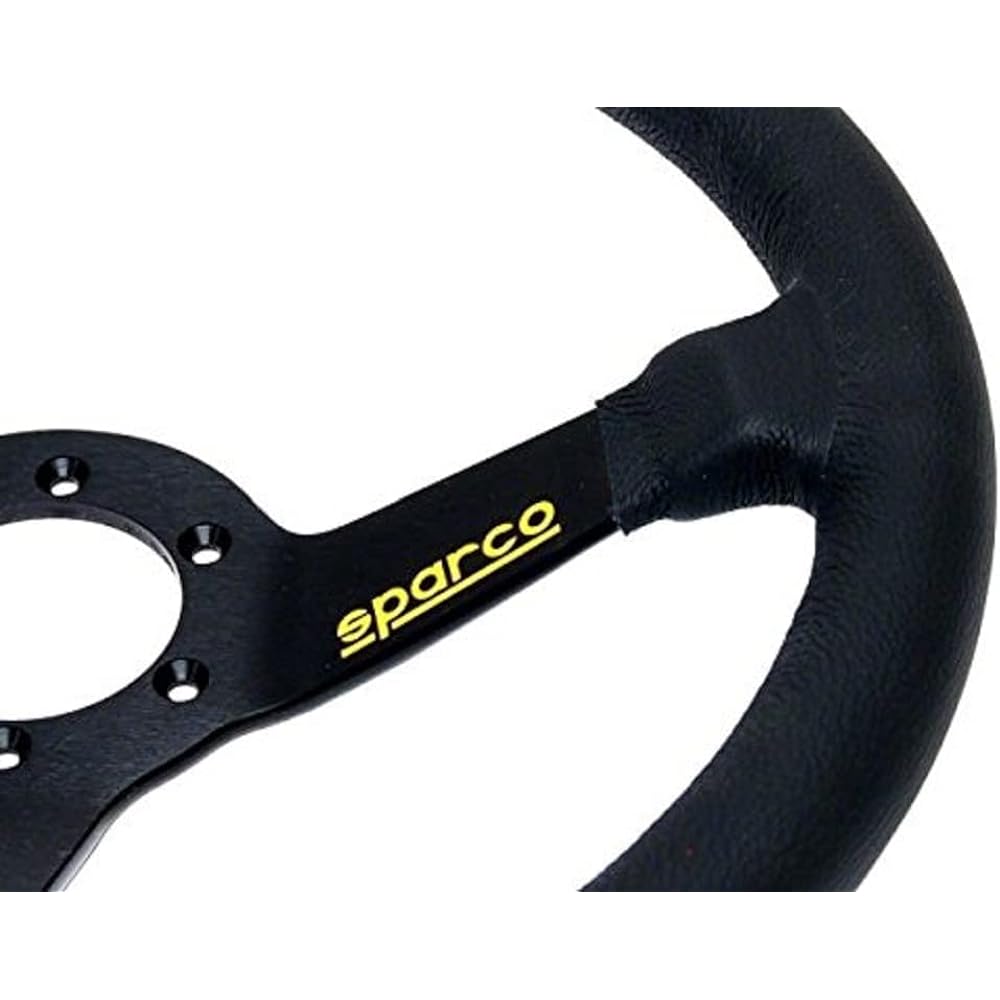 [Sparco] R345 Leather Black350mm/D63 015R345MLN